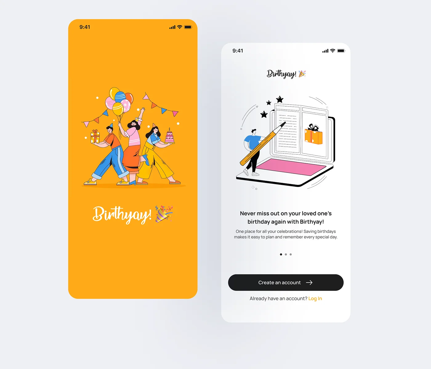 Birthyay Splash And Onboarding